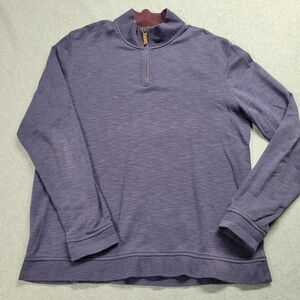 Ted‎ Baker Sweater Mens 5 Pullover Navy Blue Quarter Zip London Casual Preppy